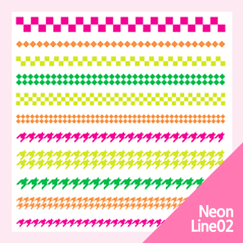 Professional Nail Art Sticker Neon 프로페셔널 네일아트 스티커 네온_Line02 라인02