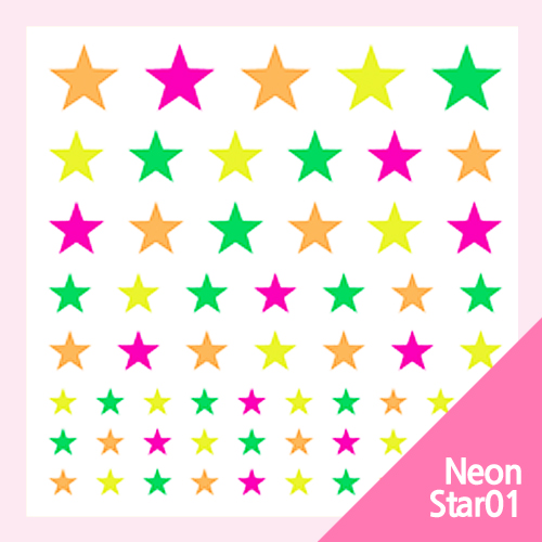 Professional Nail Art Sticker Neon 프로페셔널 네일아트 스티커 네온_Star01스타01