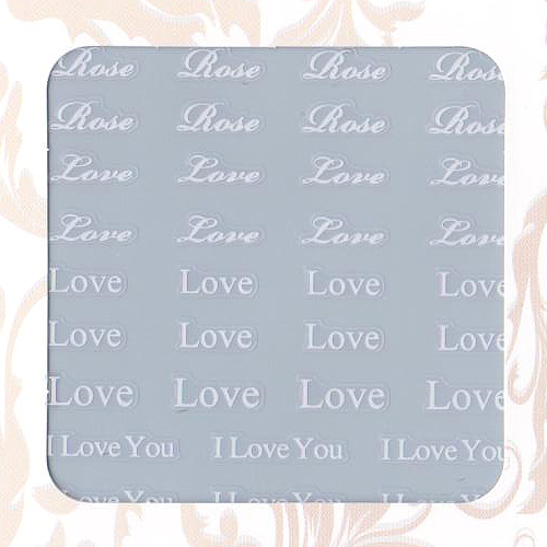 프로페셔널 네일아트 스티커 25_러브 화이트 Love Font White