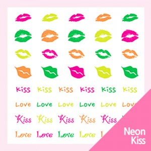 Professional Nail Art Sticker Neon 프로페셔널 네일아트 스티커 네온_Kiss 키스