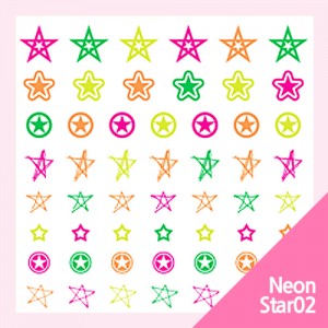 Professional Nail Art Sticker Neon 프로페셔널 네일아트 스티커 네온_Star02스타02