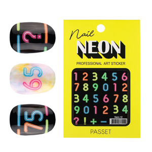 PASSET 파셋 네온 아트스티커 Neon-12 숫자